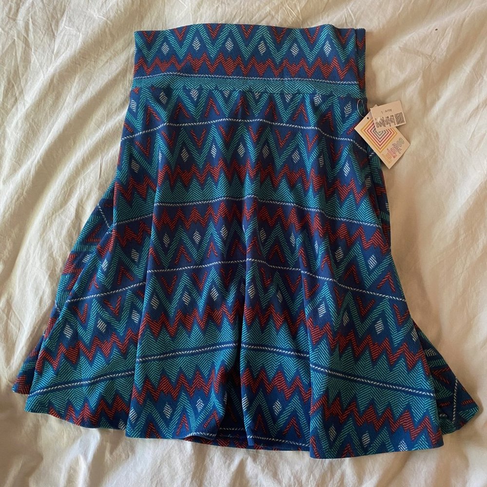 LuLaRoe Azure A-Line Skirt Size L